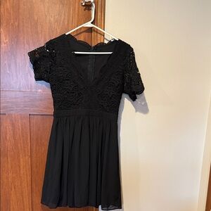 Lulus Small  Black Lace Dress
